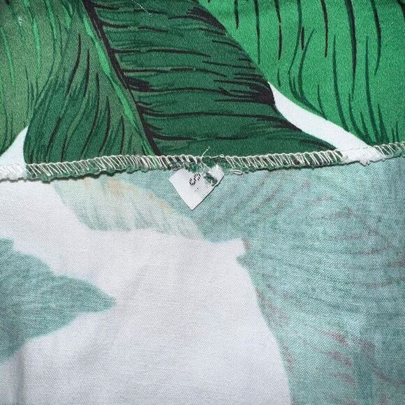 Plant Mom crop top green boho monstera zip up size S - Picture 3 of 3